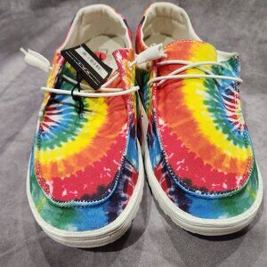 TYE DYE HEY DUDE SHOES NWT